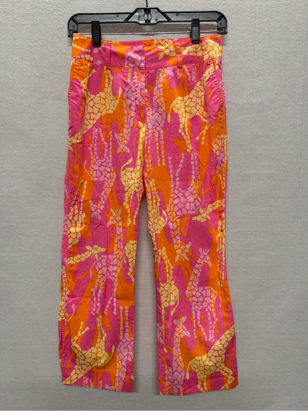Lilly Pulitzer Cotton Giraffe Print Pants - size 0